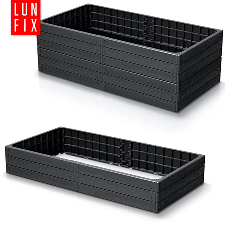 Grzadka wysoka - 150x75x25 - Base Woody - antracyt