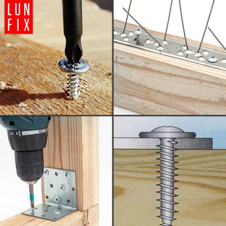 Wkręty samogwintujące 4,2x19mm z łbem podkładkowym do metalu WPC 100szt.