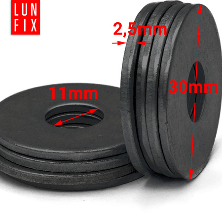 Podkładka okrągła M10 powiększona czarny ocynk DIN9021 1kg