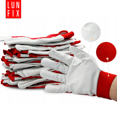 Rękawice rob. monterskie skóra 10-XL (12szt) (1op)