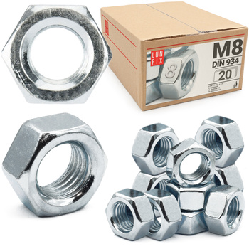 Nakrętka DIN 934 M08 kl 8 ocynk (20szt)