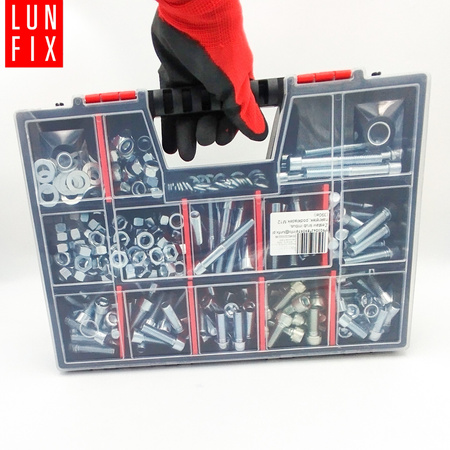 Zestaw śrub imbus, nakrętek, podkładek M12 (390el)