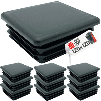 Zaślepka kwadrat czarna ZK 120x120/CZ (10 szt)