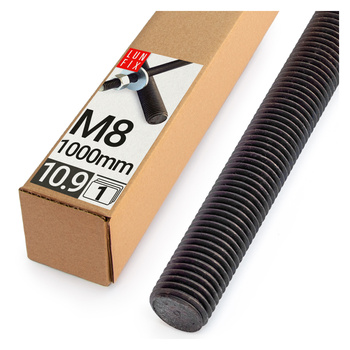 Pręt gwintowany szpilka M8 czarny 1000 mm klasa 10.9 1szt.