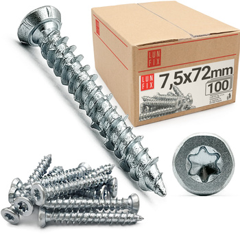 Wkret ościeżnicowy stoż do okien 7,5x072 (100 szt)