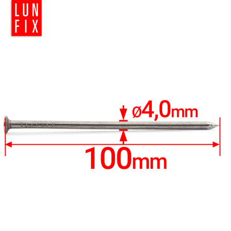 Gwozdzie budowlane czarne 4,0*100 (paleta >950kg<)
