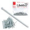 Gwoździe stolarskie oc 1,8x60 m łeb srebr (0,1kg)