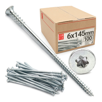 Wkręty dystansowe regulacyjne 6x145mm do łat 100szt.