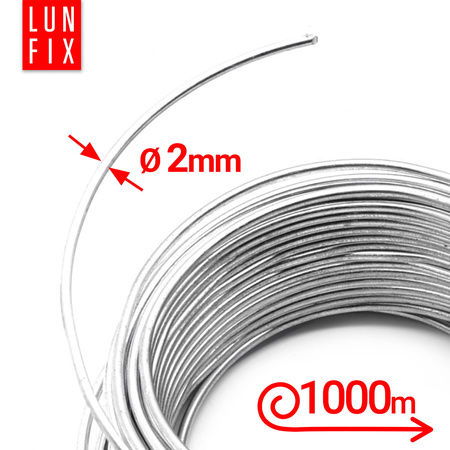 Drut ocynk fi 2 1000m 25kg (1rol.)