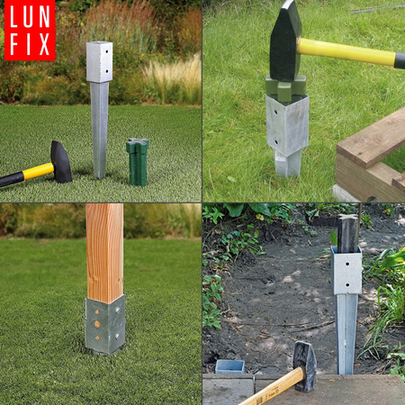 Podstawa słupa wbijana 120x120 kotwa 900mm