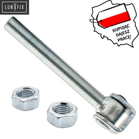 Zawias regulowany M20x180 mm do bramy furtki długi ZRW20