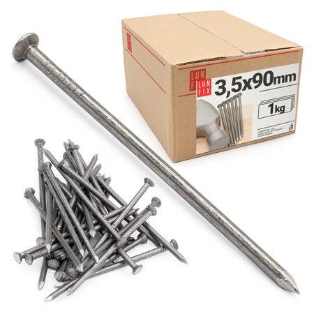 Gwozdzie budowlane czarne 3,5*90 (1kg)