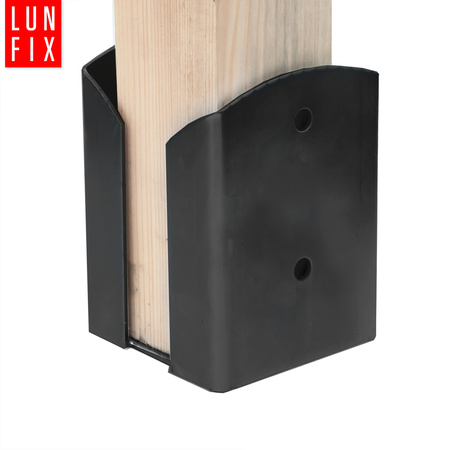 Podstawa słupa czarna przykręcana 101x150x2,5 kotwa