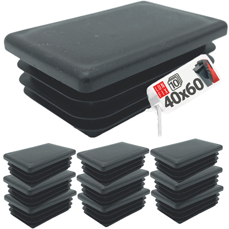 Zaślepka prostokątna czarna ZK 40x60/CZ (10 szt.))