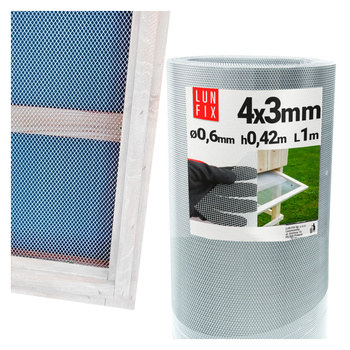 Siatka cieto-ciagn 4*3 fi 0,6mm h0,42m (1mb)