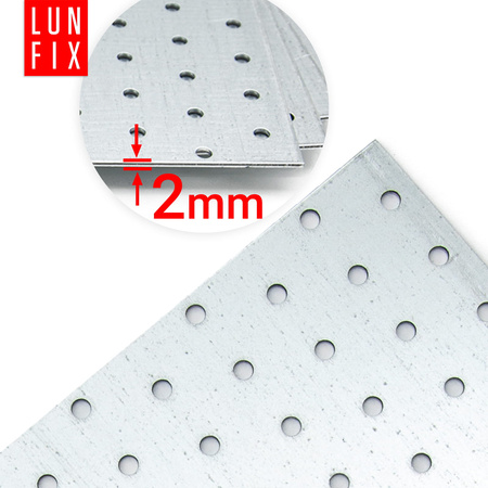 Płytka perforowana 120x60x2 PP6 łącznik ciesielski płaski 1szt.
