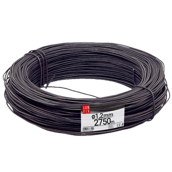 Drut czarny zarzony (miekki) d/1.2mm 25kg (1rol.)