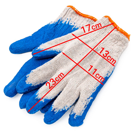 Rękawice robocze wampirki niebieskie L (10 szt.)