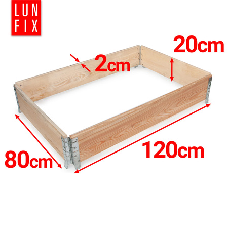 Nadstawka paletowa 120x80x20cm skrzyniopaleta drewniana