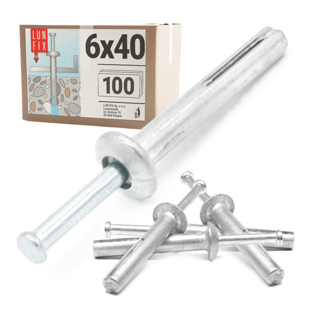 Kołek szybki montaż wbij. 6x40 (100szt) (1op)