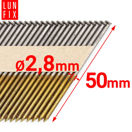 Gwozdzie papier 34st 2,8x50 bud cza 4000szt (1op)