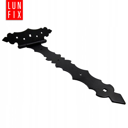 Zawias ozdobny trójkątny czarny 170x300x30x2 ZOB