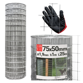 Siatka zgrzew 75*50 fi 1,9 ocynk h1,0m (25mb)