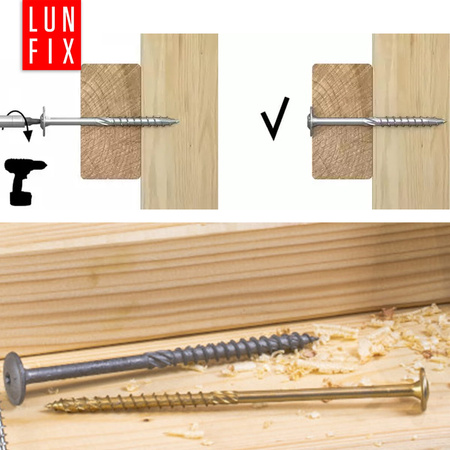 Wkręty ciesielskie talerzowe 6x50 do drewna WKCP 100szt.