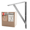 Wspornik półki wzmacniany stalowy 500x330x4 (1szt)
