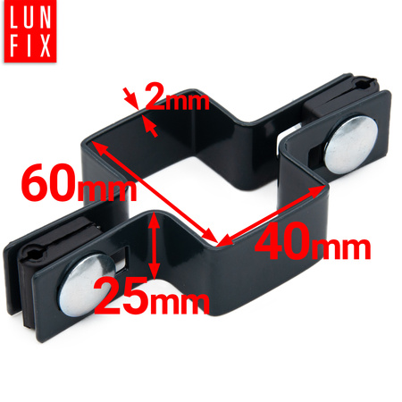 Obejma pośrednia 40x60 mm łącząca grafit komplet