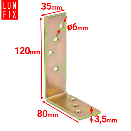 KB2 katownik belki szeroki 120x80x35x3,5 (1szt.)