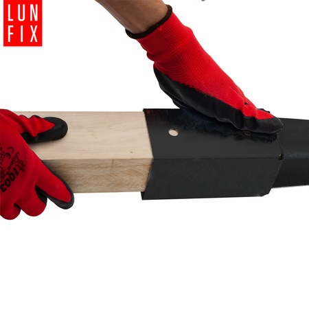 Podstawa słupa czarna wbijana 120x120 kotwa 750mm