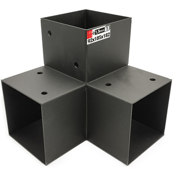 Łącznik belki kwadratowy Y 90x90mm wspornik do kantówek 3 końce