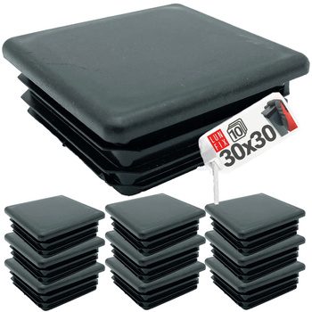 Zaślepka kwadrat czarna ZK 30x30/CZ (10 szt.)