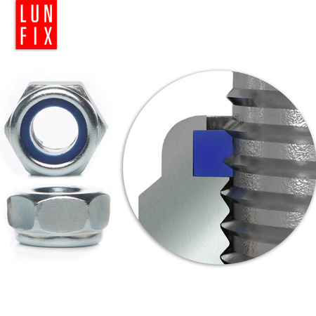 Nakrętka DIN 985 M16 ocynk samokontr. (1kg)