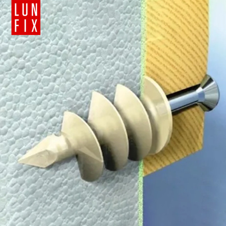 Kołek wkręcany do styropianu 90mm ślimak 10szt.