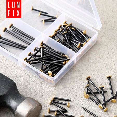 Gwoździe ozdobne do obrazków 2x30 mm złota szeroka główka 100szt.