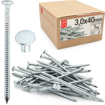 Gwoździe pierśc ocynk 3,0*40 (1kg)