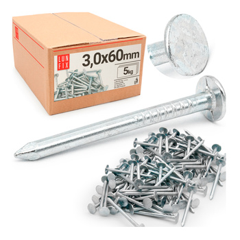 Gwoździe papowe ocynk 3,0x60 (5kg)
