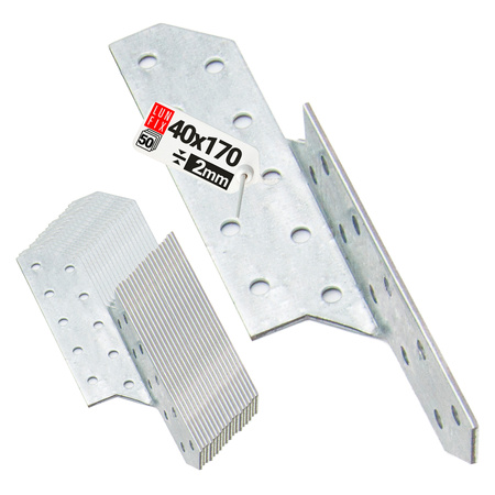 Łącznik krokwiowy LK2 ciesielski 170x40 mm PRAWY 50szt.