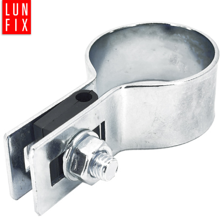 Obejma końcowa początkowa fi60 mm srebrna komplet