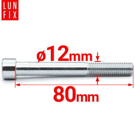 Śruba imbusowa OC DIN 912 M12x080 kl 8.8 (1kg)