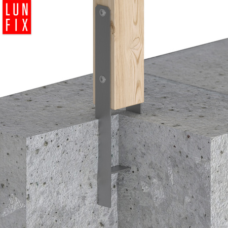 Podstawa słupa typ H 100x600x6 mm kotwa