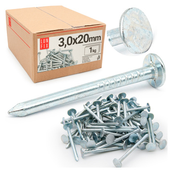 Gwoździe papowe 3x20 mm ocynkowane papiaki 1kg