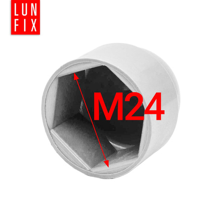 Maskownica nakrętki biała M24/bł (op- 5 szt.)