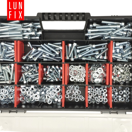 Śruby imbusowe nakrętki podkładki 540szt. M5-M6 ocynkowane