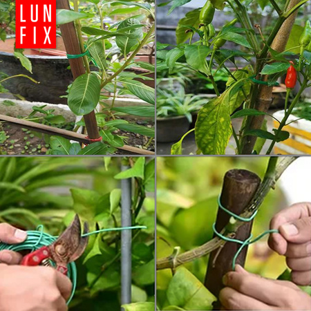 Drut PCV d/1,7 mm 100m zielony ogrodniczy (1rol.)