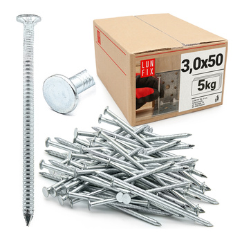 Gwoździe pierśc ocynk 3,0*50 (5 kg)