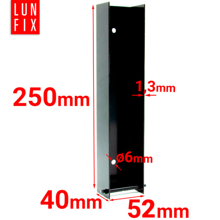 Mocowanie do podmurówki 55x250 czarny (1szt.)