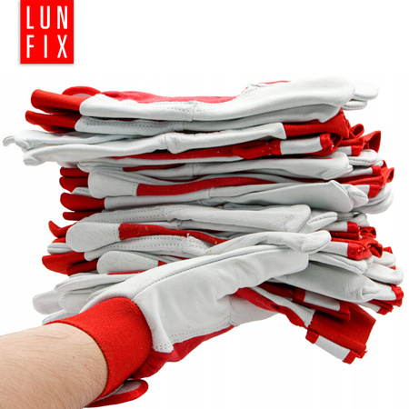 Rękawice rob. monterskie skóra 10-XL (12szt) (1op)